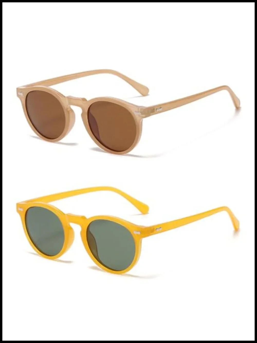 Retro Polarized Round Sunglasses UV Protection Unisex